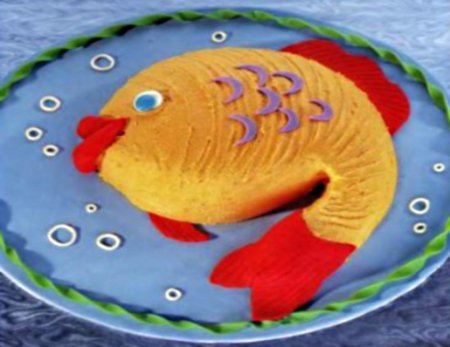 Домашний детский торт “Золотая рыбка”