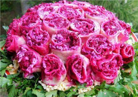 Салат "Букет из роз"