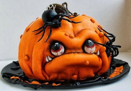 Подборочка жутких и страшных  тортиков на Хэллоуин (17 фото)