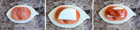  Закрытая мини-пицца в форме американского футбольного мяча,для перекуса на работе или в школе.(Фоторецепт)