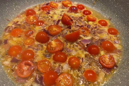 Греческая закуска: Креветки, запеченные с сыром фета и помидорами. (Фоторецепт)